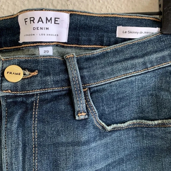 The FRAME Denim Le Skinny De Jeanne Raw Hem Size 29 - Picture 6 of 7